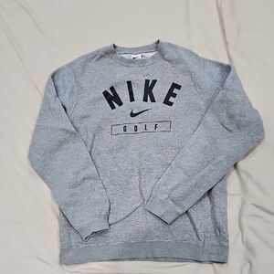 Nike Men's Heather Gray Golf Crewneck Sweater